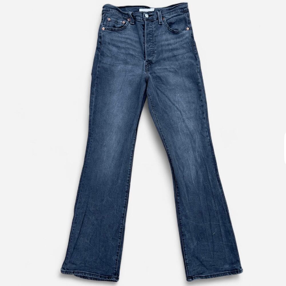 Levi’s Faded Black Ribcage Straight Leg Jeans